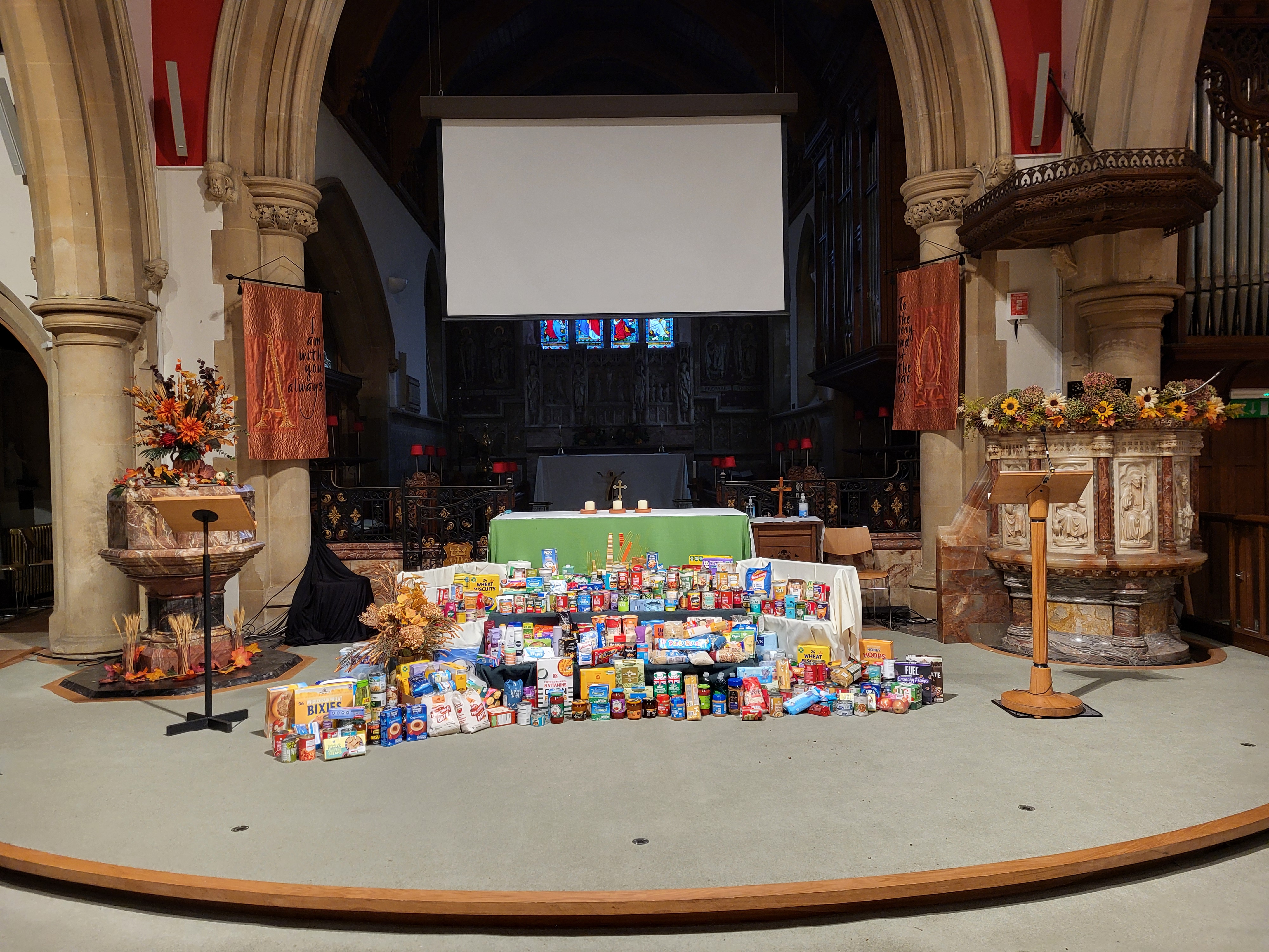 Some of St Matthias Harvest Offerings 2026 - these have gone to the Food Bank